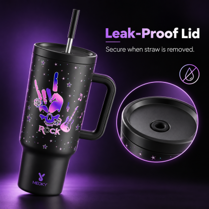 MEOKY 40oz Rock & Roll Tumbler