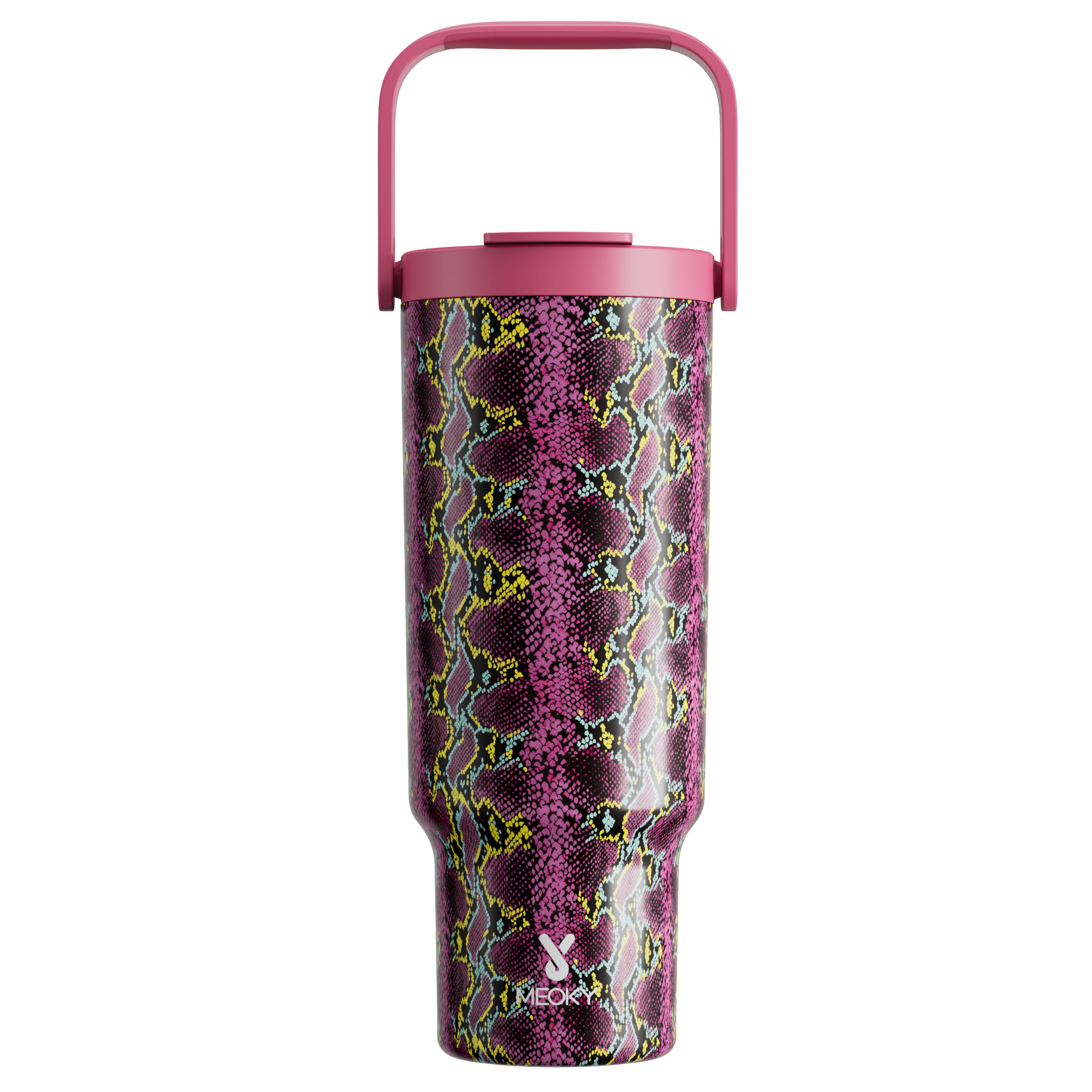 Meoky 40oz Tumbler With Carrying Handle Animal Print Collection