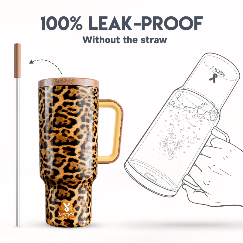 40oz Tumbler With Straw Animal Print Collection-Sand Serpent