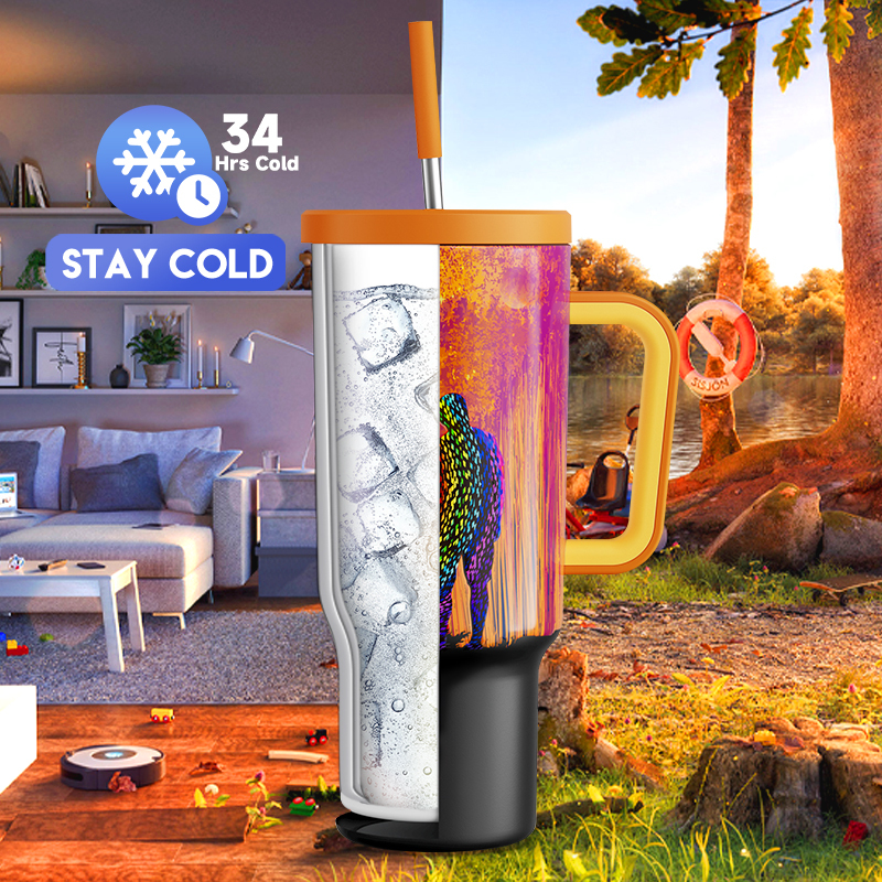 40oz Tumbler With Straw Father's Day Collection-Amber