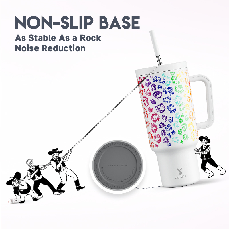 40oz Tumbler With Straw Animal Print Collection-Color kiss
