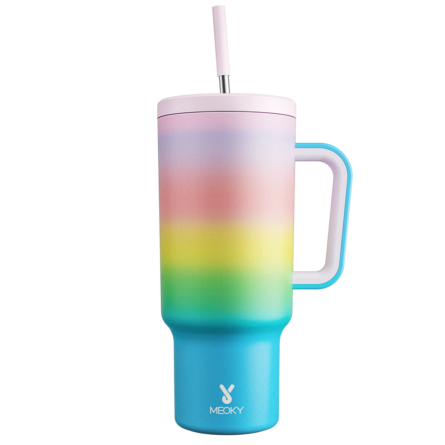 Meoky 40oz Tumbler with Handle and Straw Lid - Gradient