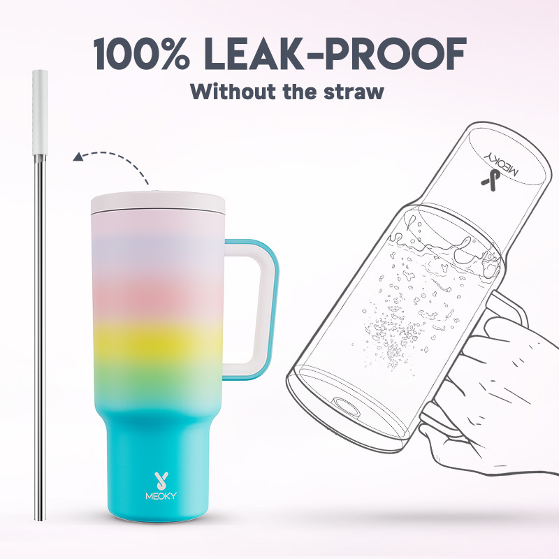 40oz Tumbler With Straw Gradient Collection-Cotton Candy