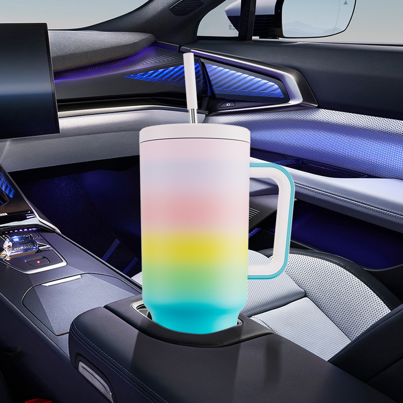 40oz Tumbler With Straw Gradient Collection-Cotton Candy