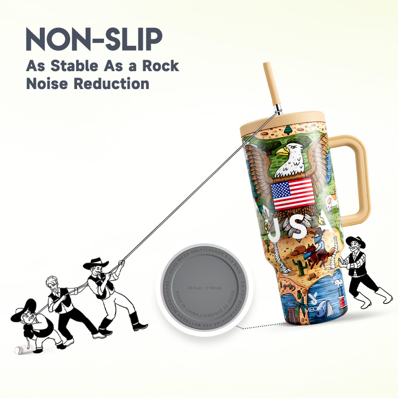 40oz Tumbler With Straw Memorial Day Collection-Eagle