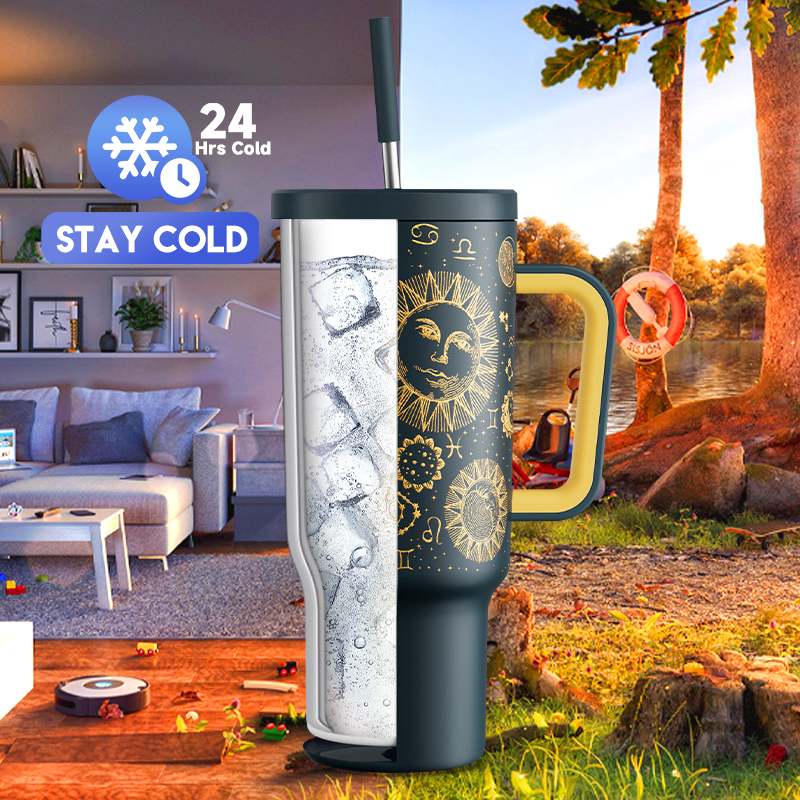 40oz Tumbler With Straw Tarot Collection-Fortune