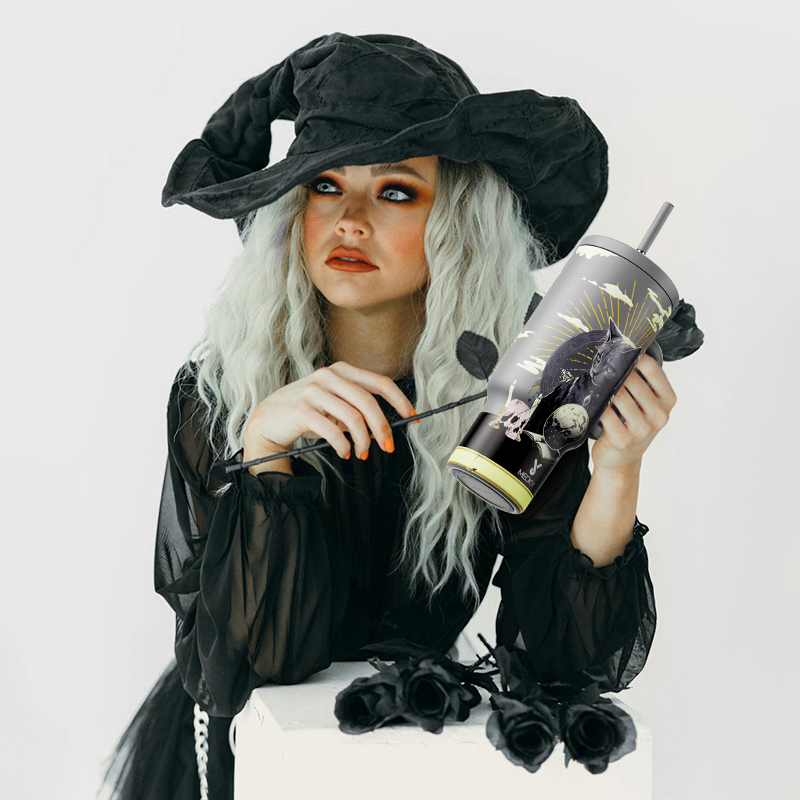 40oz Tumbler With Straw Tarot Collection-Fortune