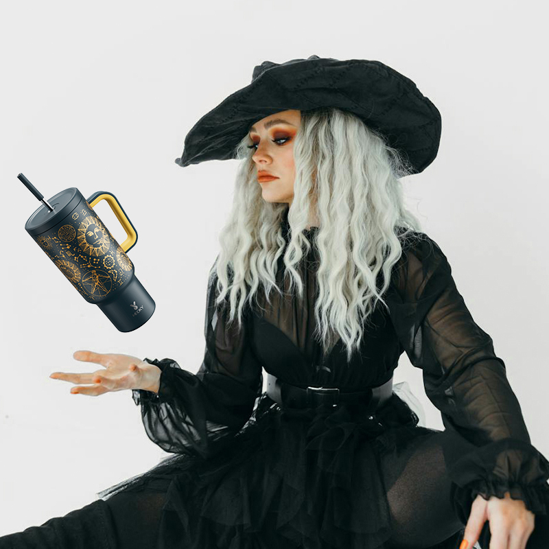 40oz Tumbler With Straw Tarot Collection-Fortune
