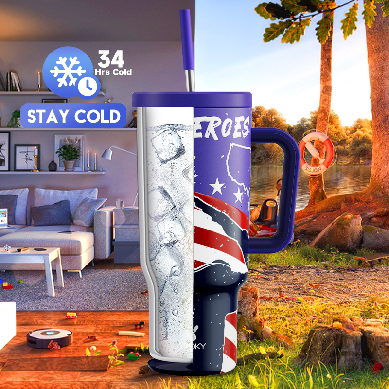 40oz Tumbler With Straw Memorial Day Collection-Glory