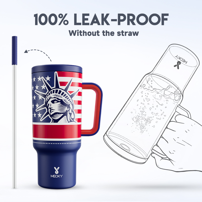 40oz Tumbler With Straw Memorial Day Collection-Liberty