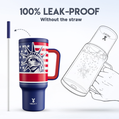 40oz Tumbler With Straw Memorial Day Collection-Liberty