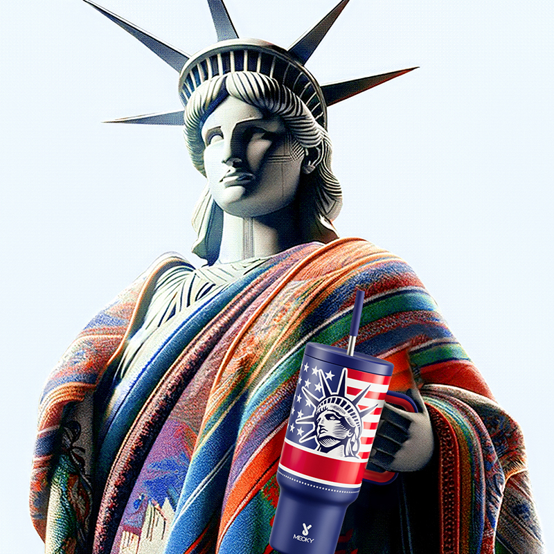 40oz Tumbler With Straw Memorial Day Collection-Liberty