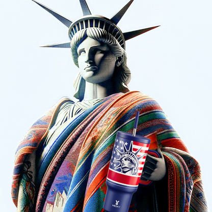 40oz Tumbler With Straw Memorial Day Collection-Liberty