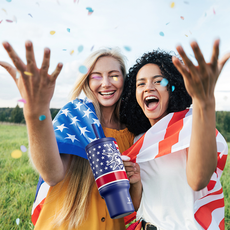 40oz Tumbler With Straw Memorial Day Collection-Liberty