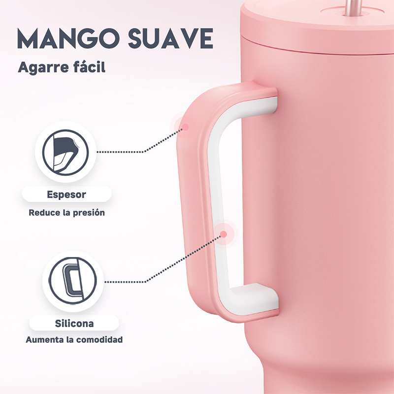 40oz Tumbler With Straw Pure Collection-Light Pink