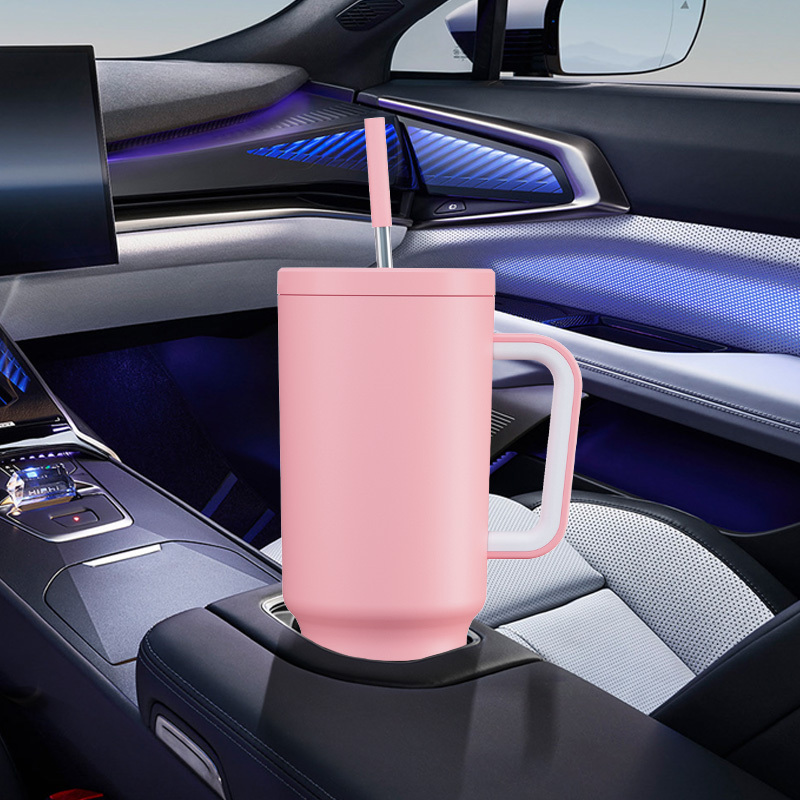 40oz Tumbler With Straw Pure Collection-Light Pink