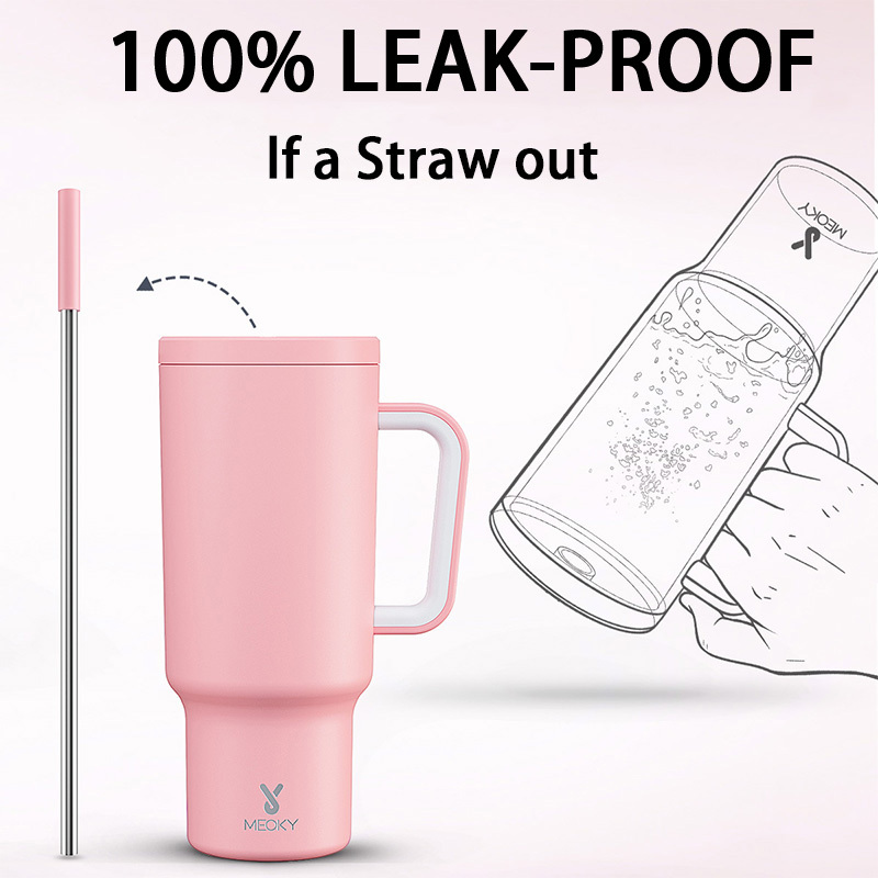 40oz Tumbler With Straw Pure Collection-Light Pink