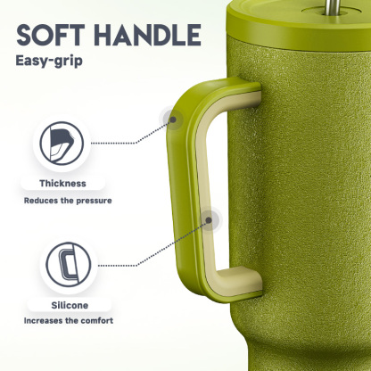 40oz Tumbler With Straw Pure Collection-Olive Green