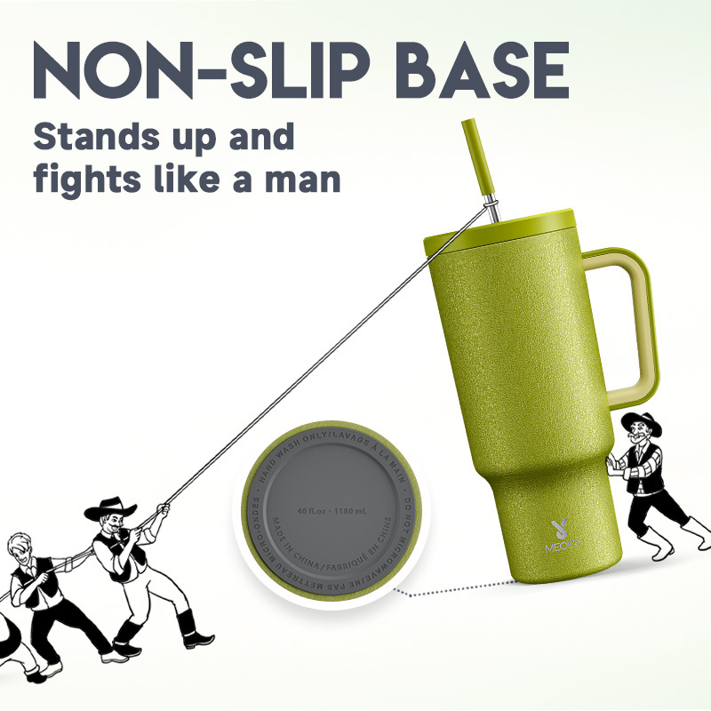 40oz Tumbler With Straw Pure Collection-Olive Green