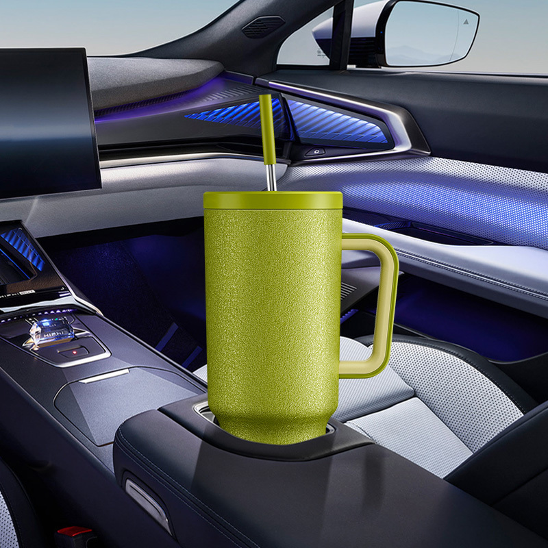 40oz Tumbler With Straw Pure Collection-Olive Green