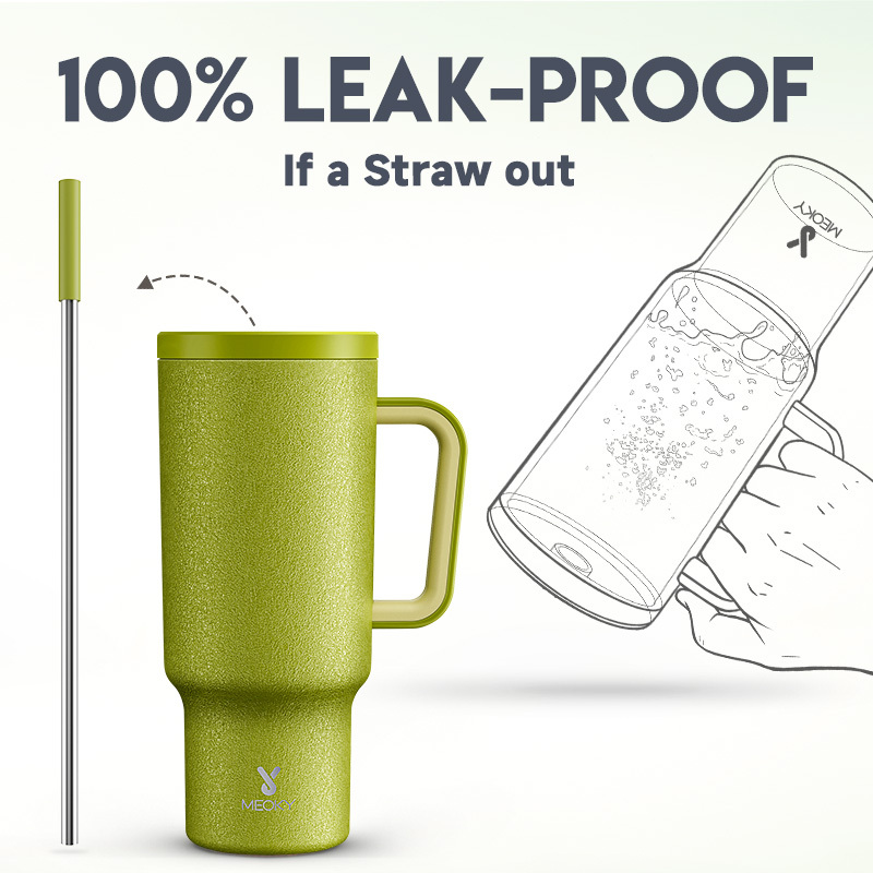 40oz Tumbler With Straw Pure Collection-Olive Green