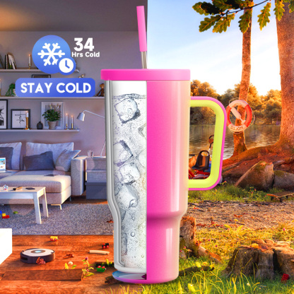 40oz Tumbler With Straw Gradient Collection-Rainbow
