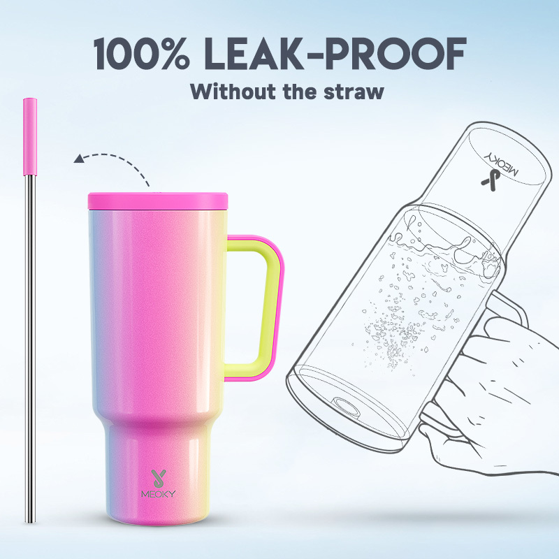 40oz Tumbler With Straw Gradient Collection-Rainbow