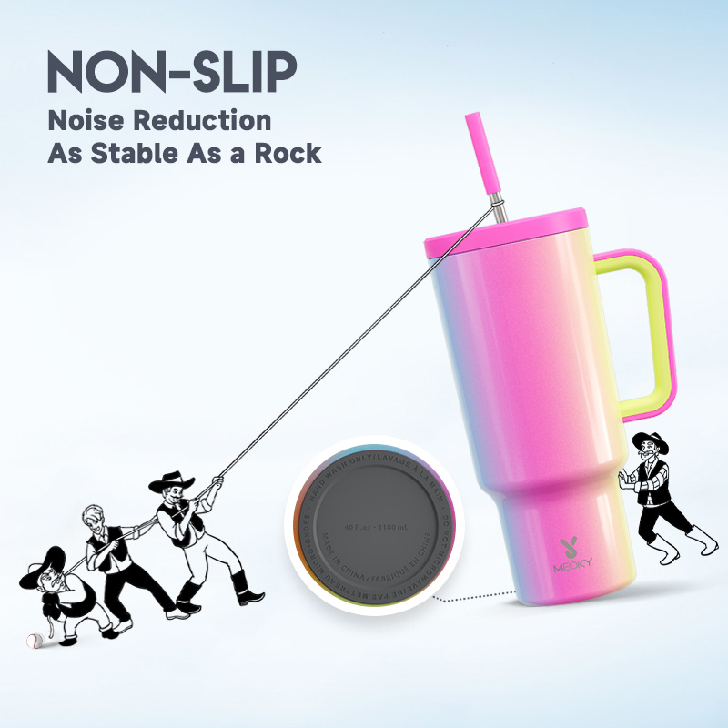 40oz Tumbler With Straw Gradient Collection-Rainbow