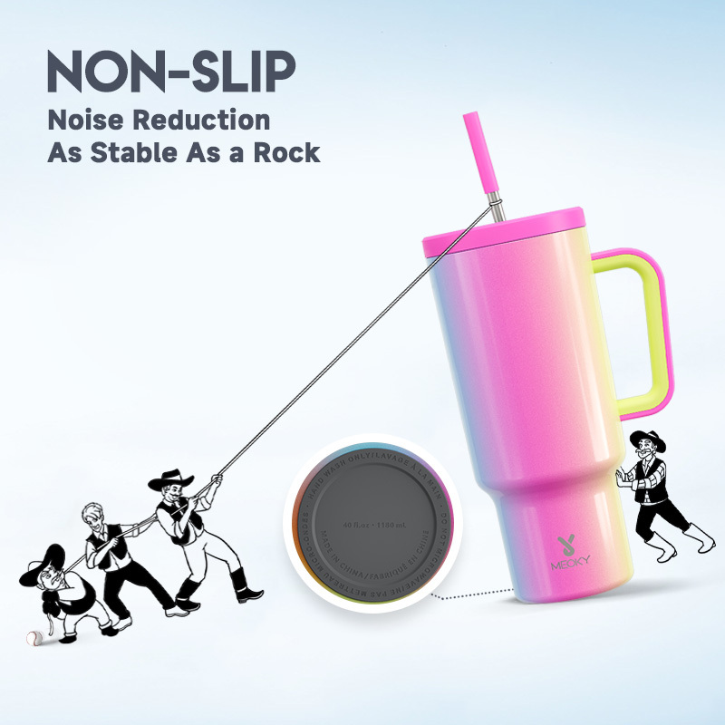 40oz Tumbler With Straw Gradient Collection-Rainbow