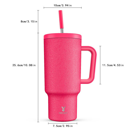 Meoky 40oz Tumbler with Handle and Straw Lid - Pure 