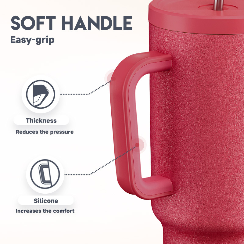 40oz Tumbler With Straw Pure Collection-Red