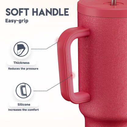 40oz Tumbler With Straw Pure Collection-Red