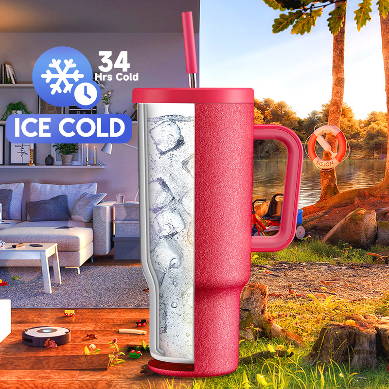 40oz Tumbler With Straw Pure Collection-Red