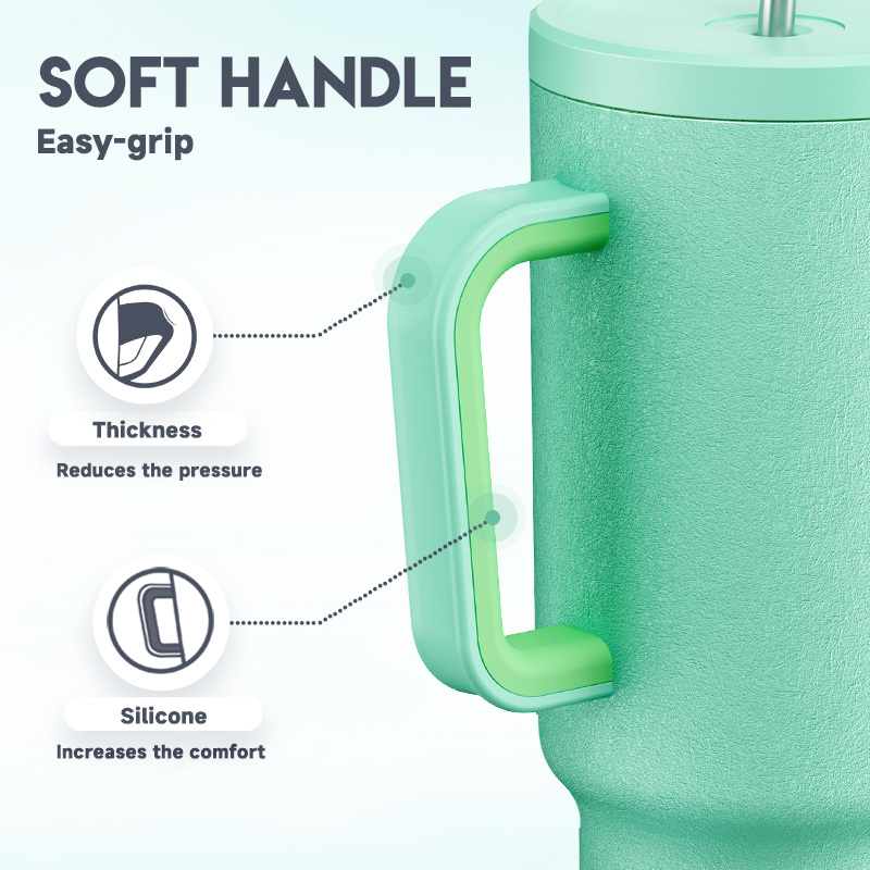 40oz Tumbler With Straw Pure Collection-Sea Green