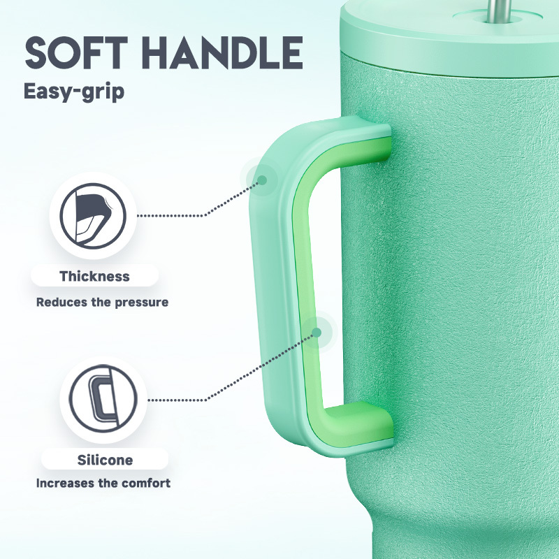 40oz Tumbler With Straw Pure Collection-Sea Green