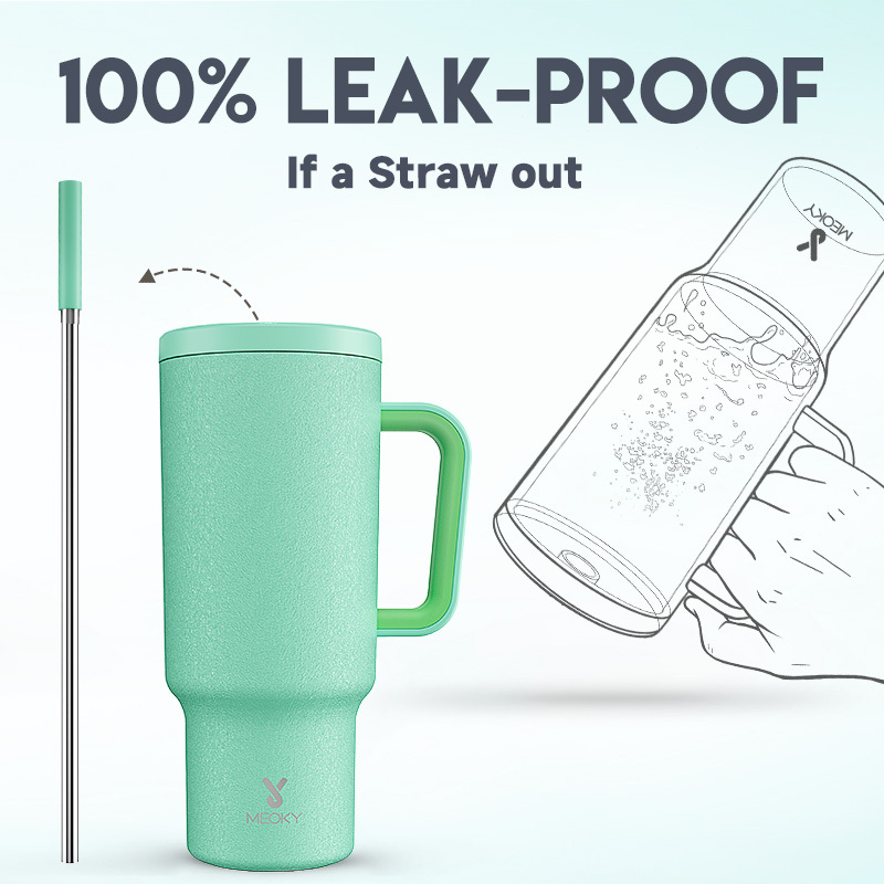 40oz Tumbler With Straw Pure Collection-Sea Green