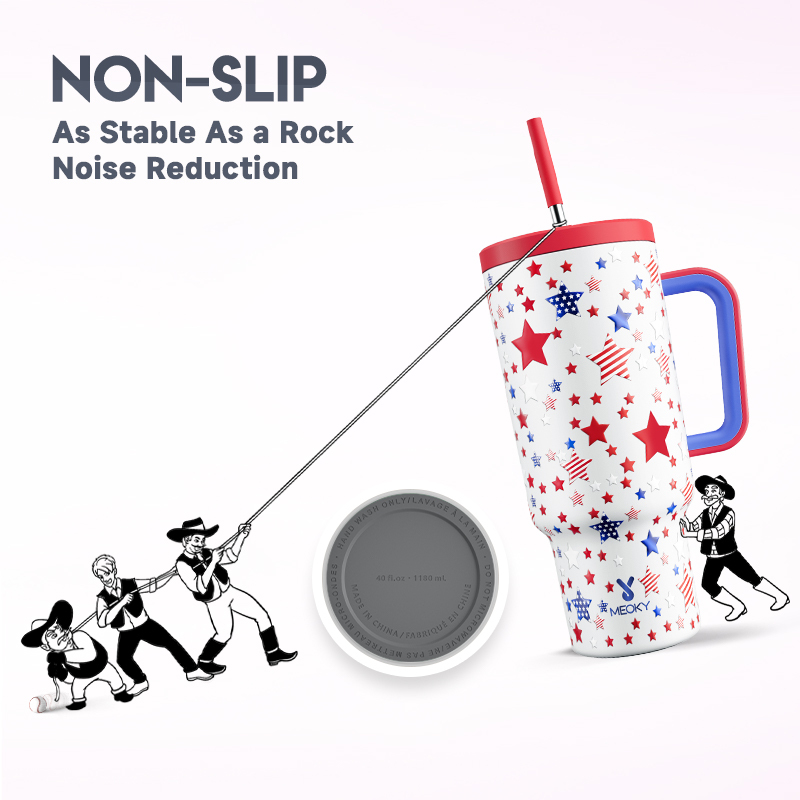 40oz Tumbler With Straw Memorial Day Collection-Stars