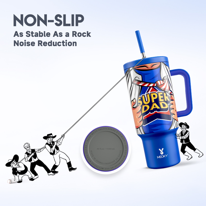 40oz Tumbler With Straw Father's Day Collection-Super Dad