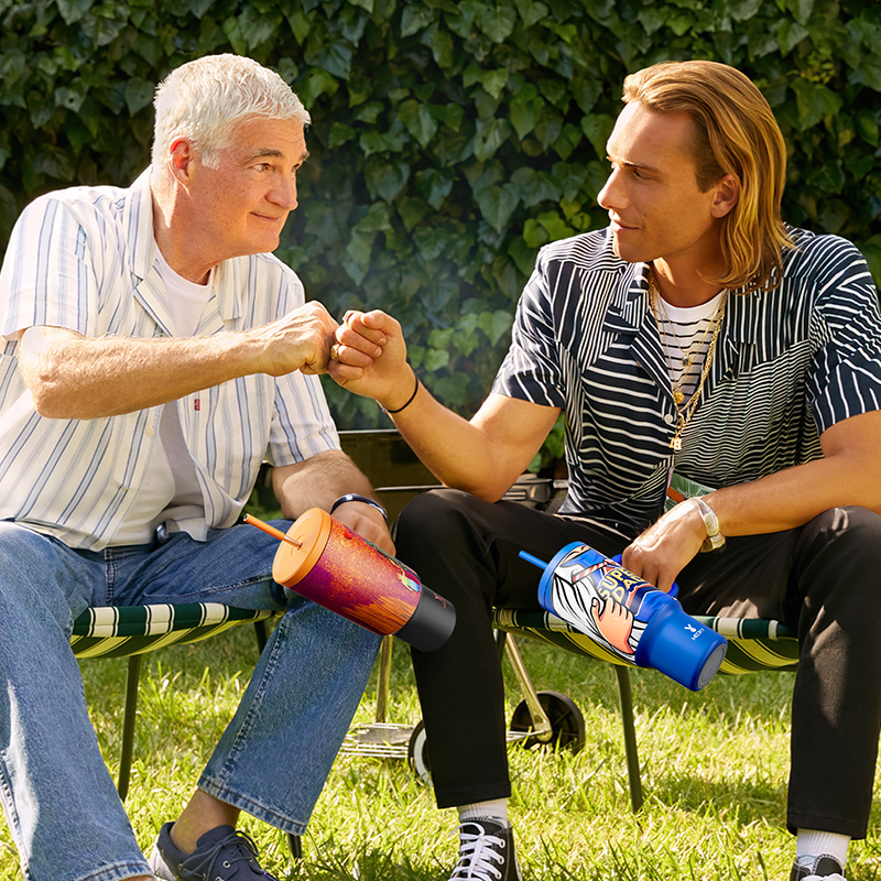 40oz Tumbler With Straw Father's Day Collection-Super Dad