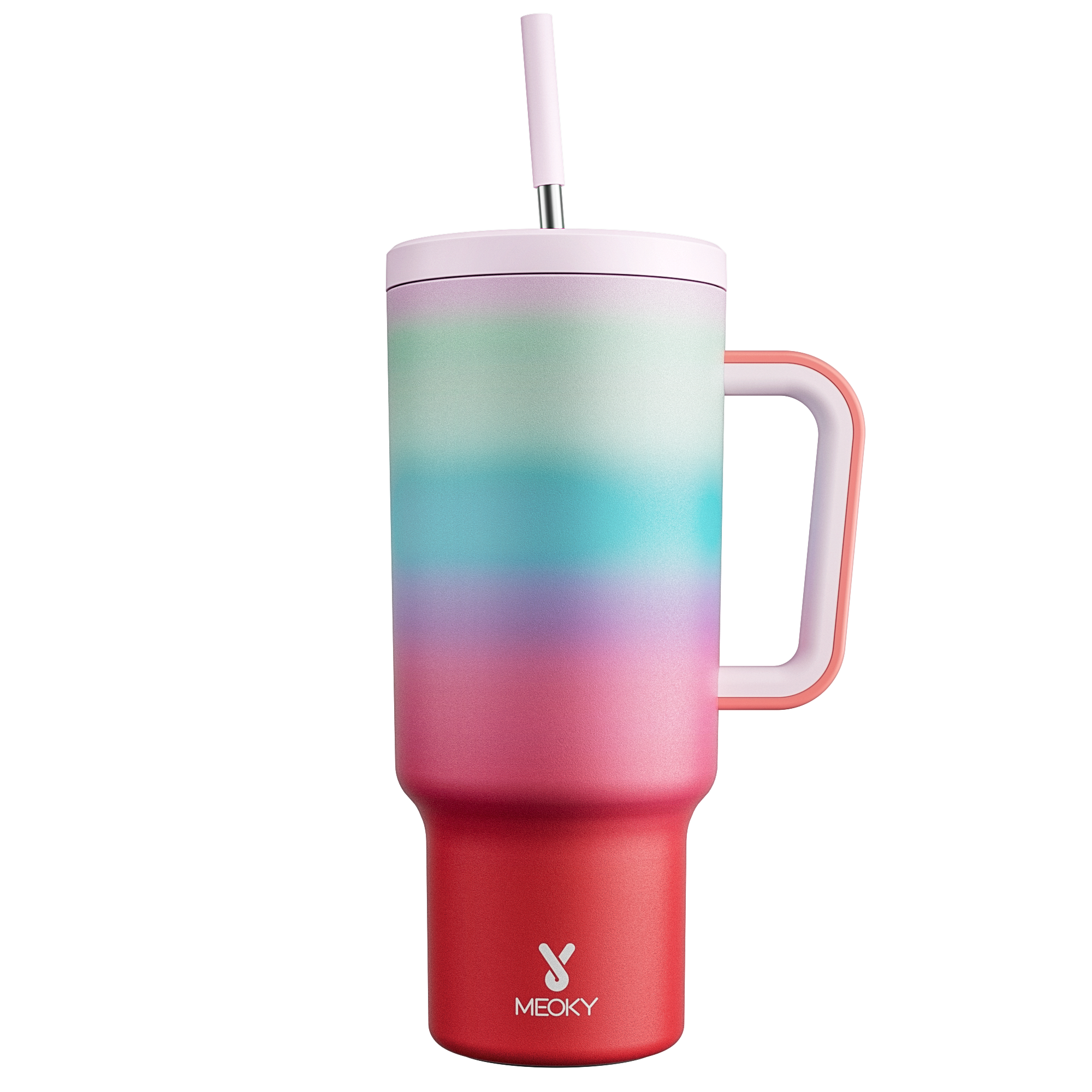 40oz Tumbler With Straw Gradient Collection-Sweet Circle