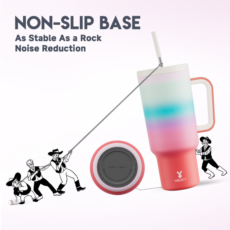 40oz Tumbler With Straw Gradient Collection-Sweet Circle