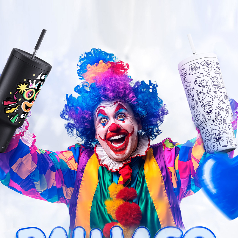 40oz Tumbler With Straw April Fool's Day Collection-Trickster
