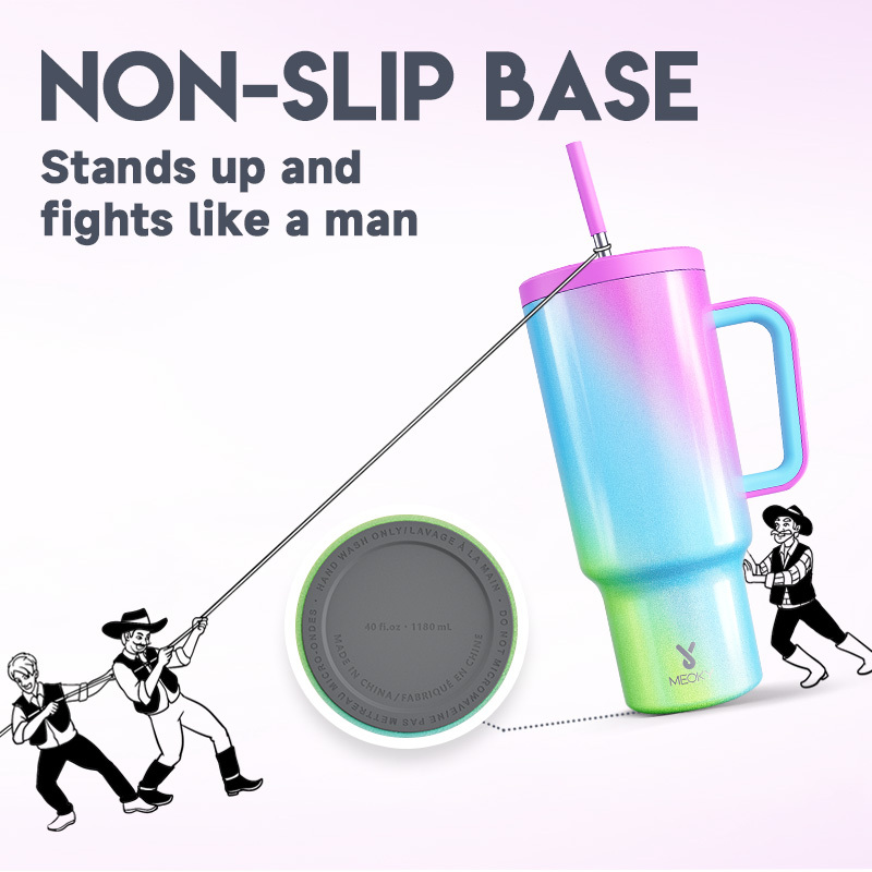 40oz Tumbler With Straw Gradient Collection-Tricolor