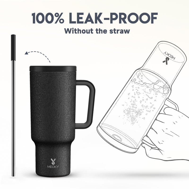 40oz Tumbler With Straw Pure Collection-Black