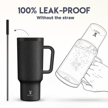 40oz Tumbler With Straw Pure Collection-Black