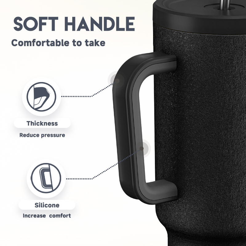40oz Tumbler With Straw Pure Collection-Black