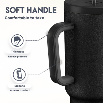 40oz Tumbler With Straw Pure Collection-Black