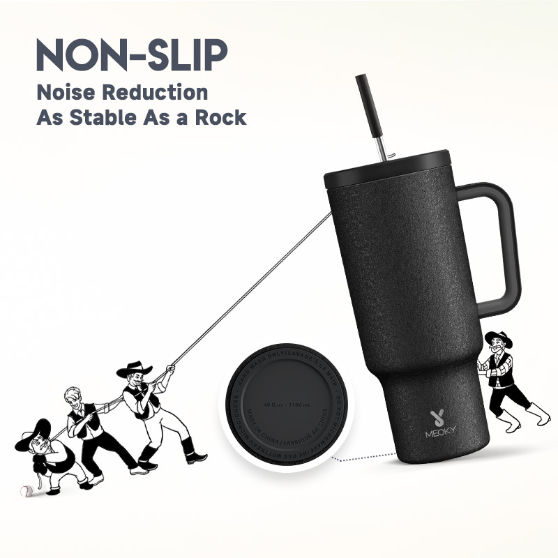 40oz Tumbler With Straw Pure Collection-Black