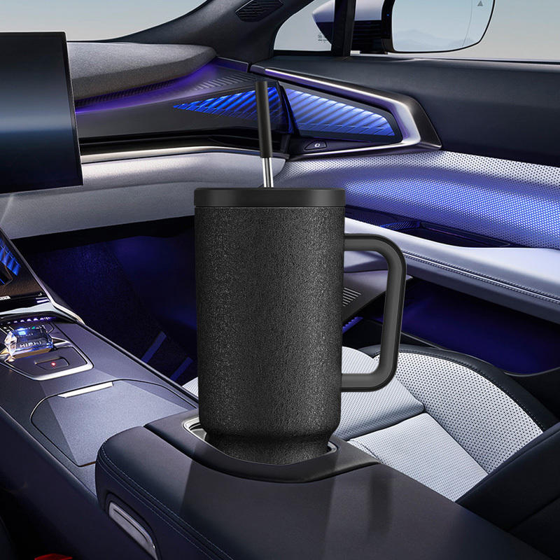 40oz Tumbler With Straw Pure Collection-Black