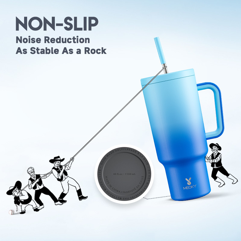 40oz Tumbler With Straw Gradient Collection-blue sky